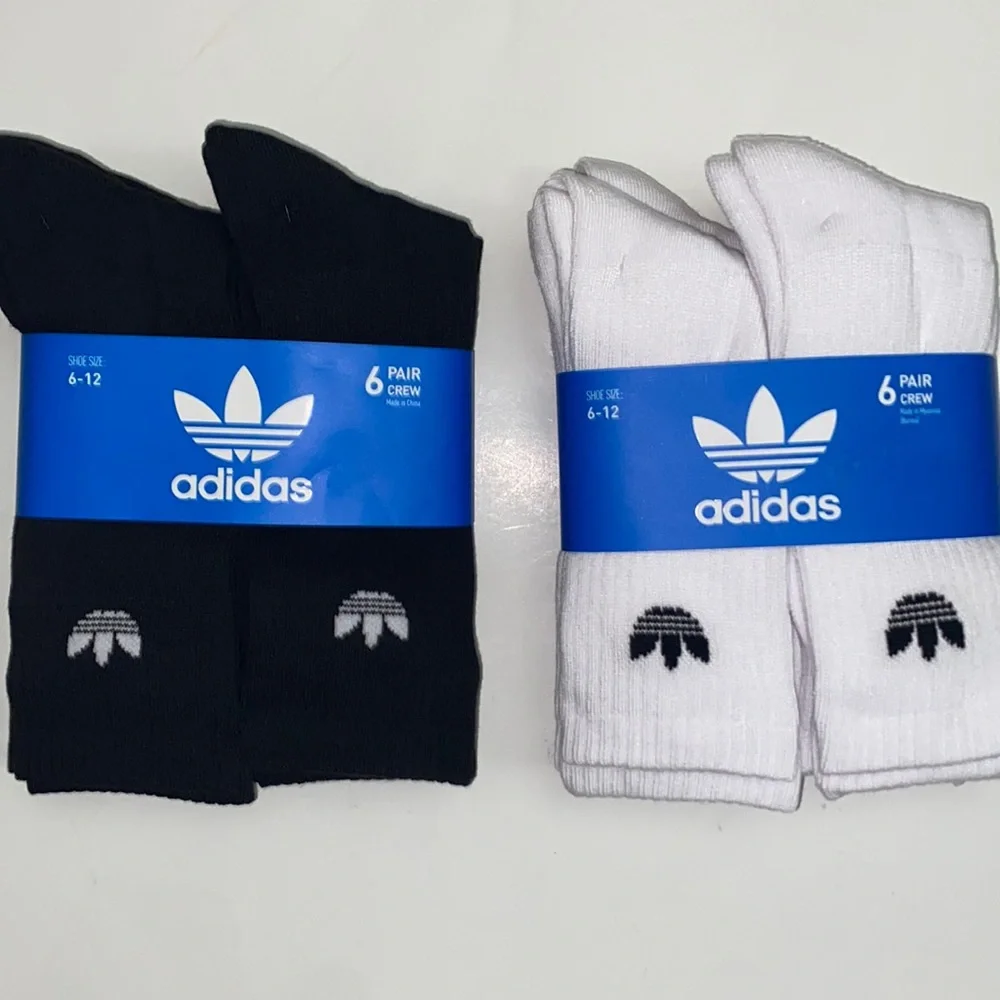 Adidas Originals trefoil Logo cushioned Crew Socks 12 pairs